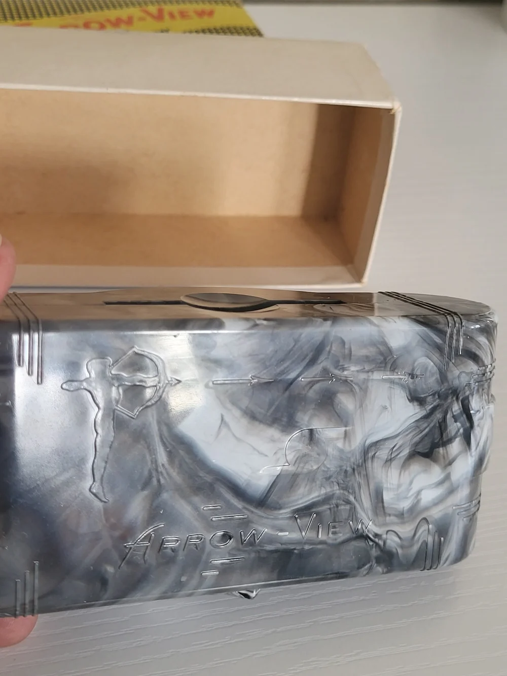 Arrow View 35mm Slide Viewer In Box Gray Marble Vintage